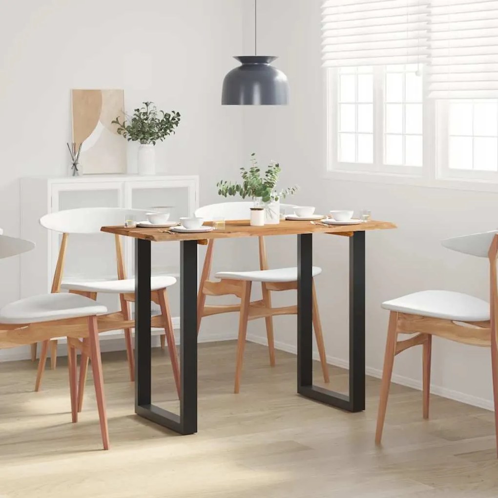 vidaXL Mesa de jantar 110x50x76 madeira de acácia maciça