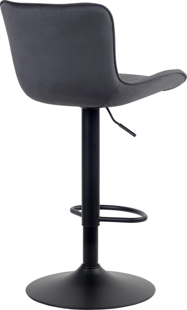 Conjunto de 2 bancos de bar Linus Veludo preto