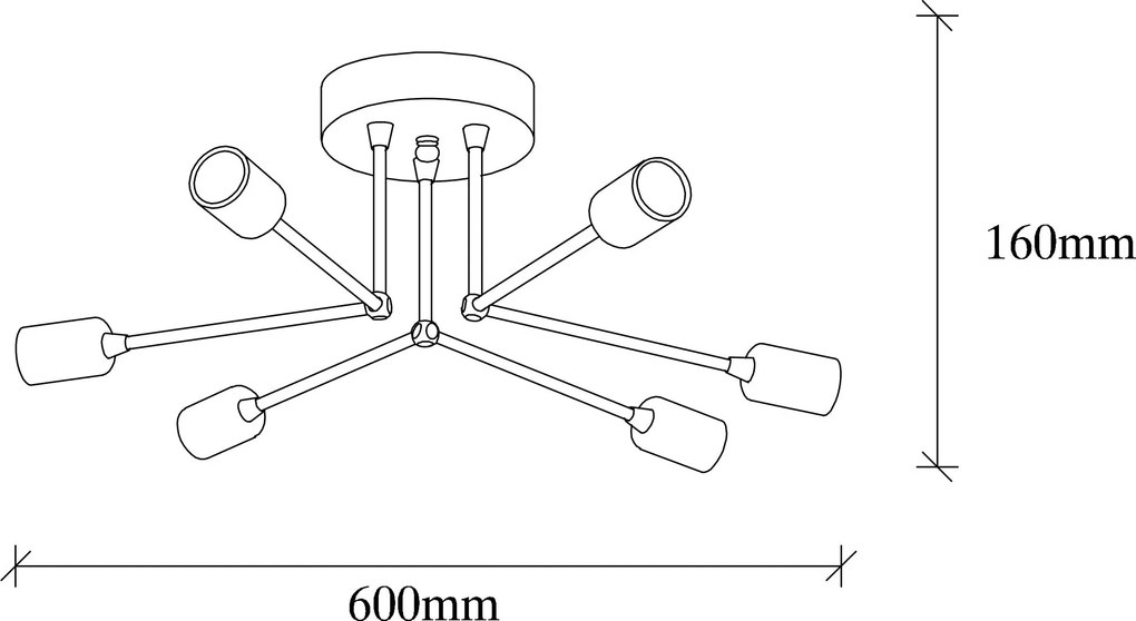 Candeeiro Chandelier Sparrow – Branco – 60 x 60 cm