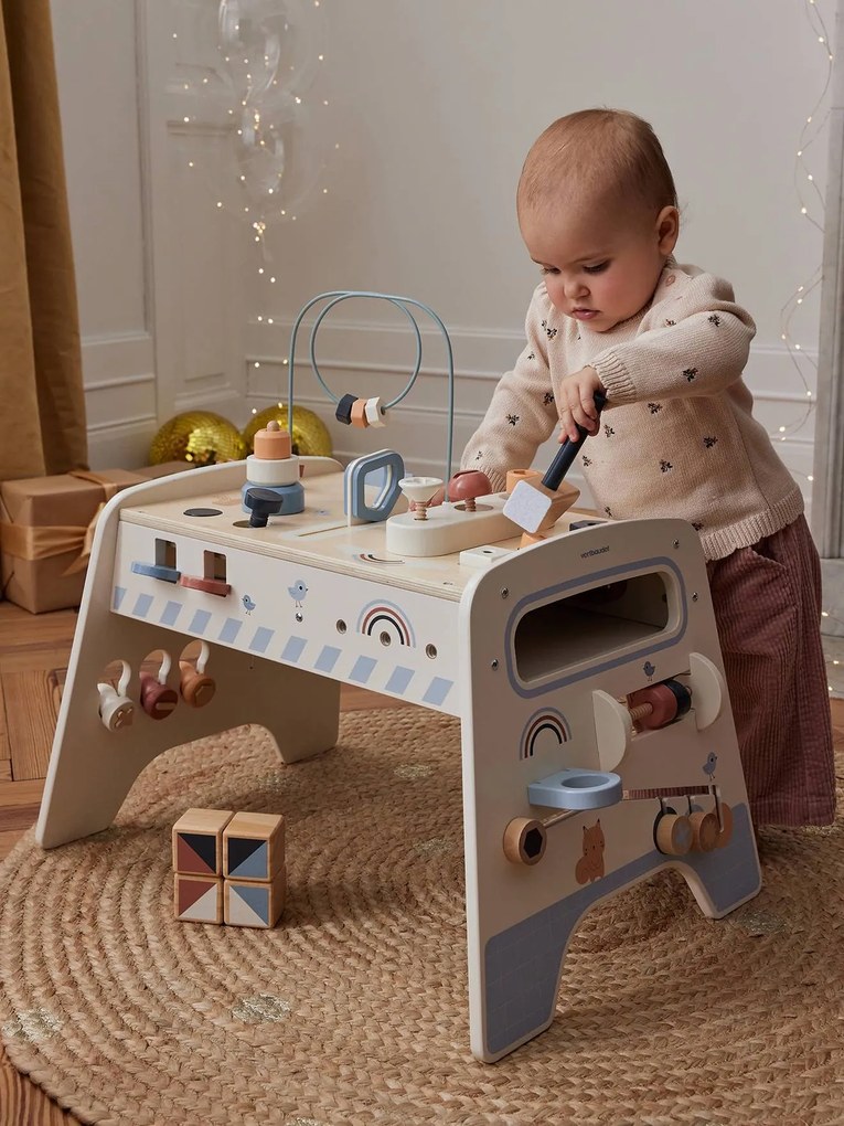 Mesa de atividades de bricolage, evolutiva, em madeira FSC® madeira