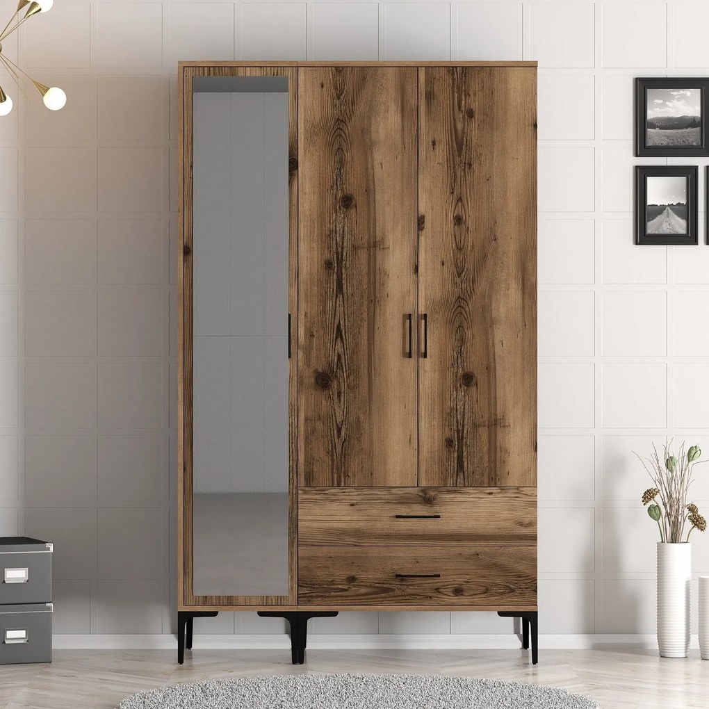 Roupeiro Kumsal RT – Nogueira – 120x47,5x201,4 cm