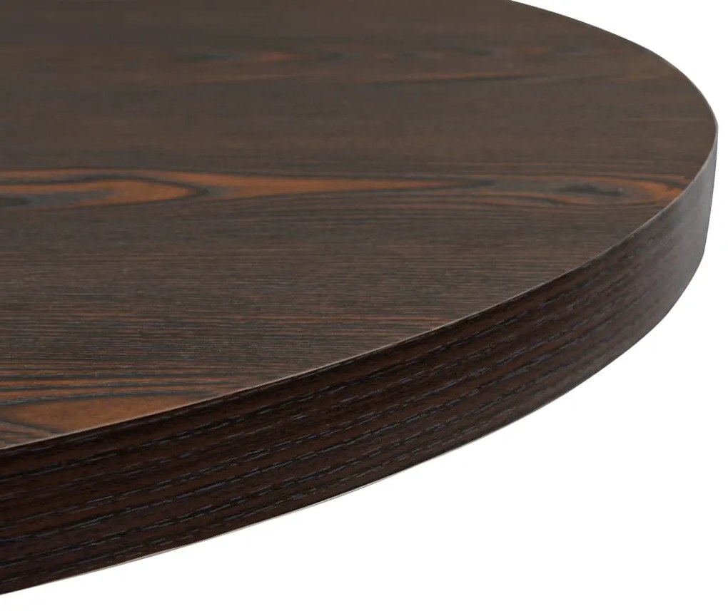 Mesa bistrô em MDF e aço redonda 80x75 cm cinzento escuro