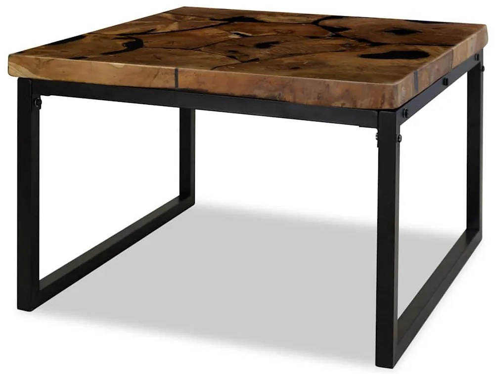 Mesa de centro em resina de teca 60x60x40 cm