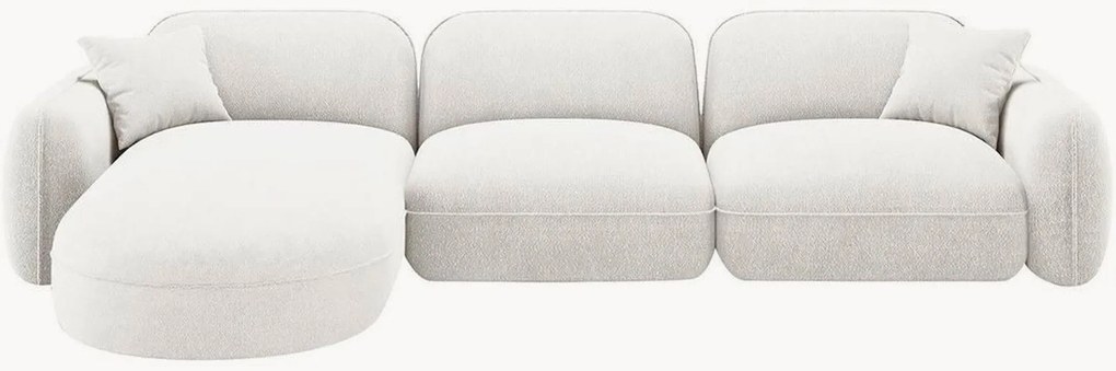 Sofá de canto modular em veludo Lucien (4 lugares), canto à esquerda