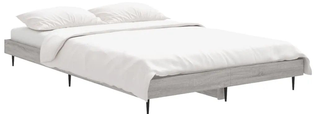 Estrutura cama 120x190 cm derivados de madeira cinzento sonoma