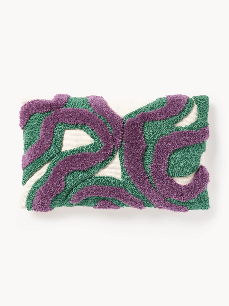 Capa de almofada decorativa artesanal com acabamento Jiri