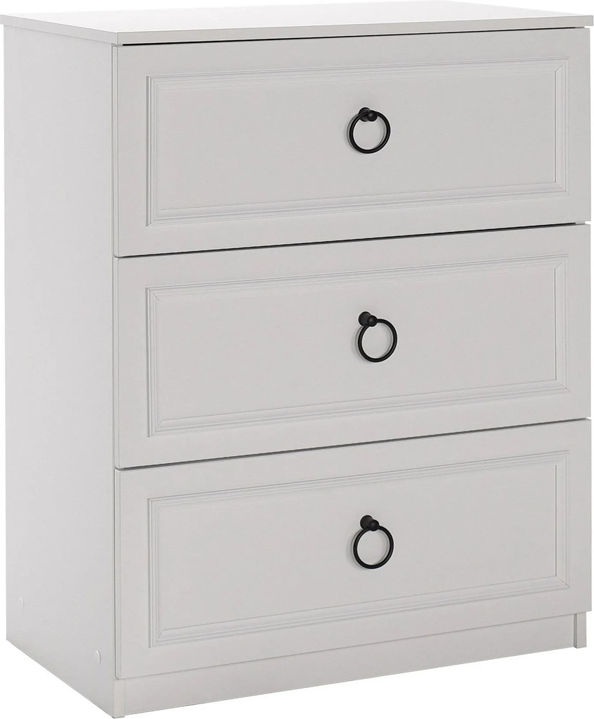 Cômoda "Bianca" Branca Moderna - 72x93x44cm - Amplo Armazenamento
