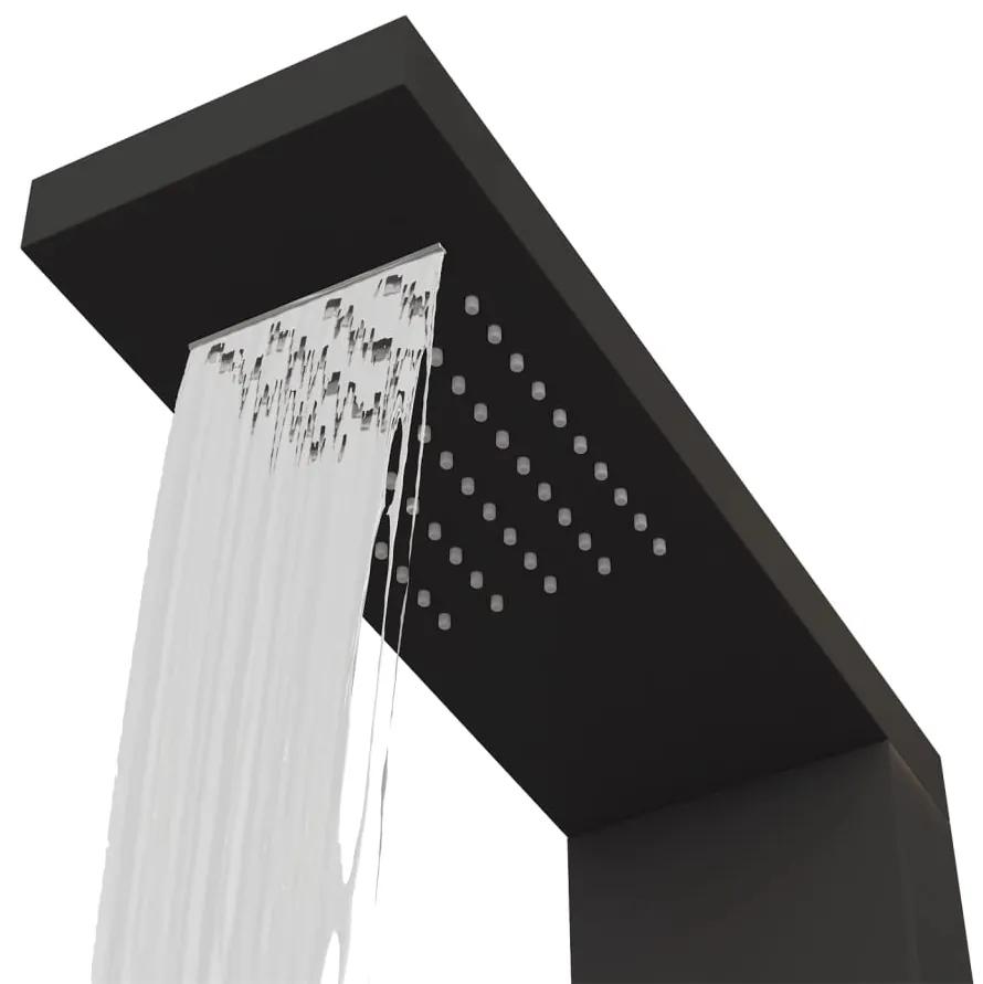 Sistema de coluna de duche em alumínio preto