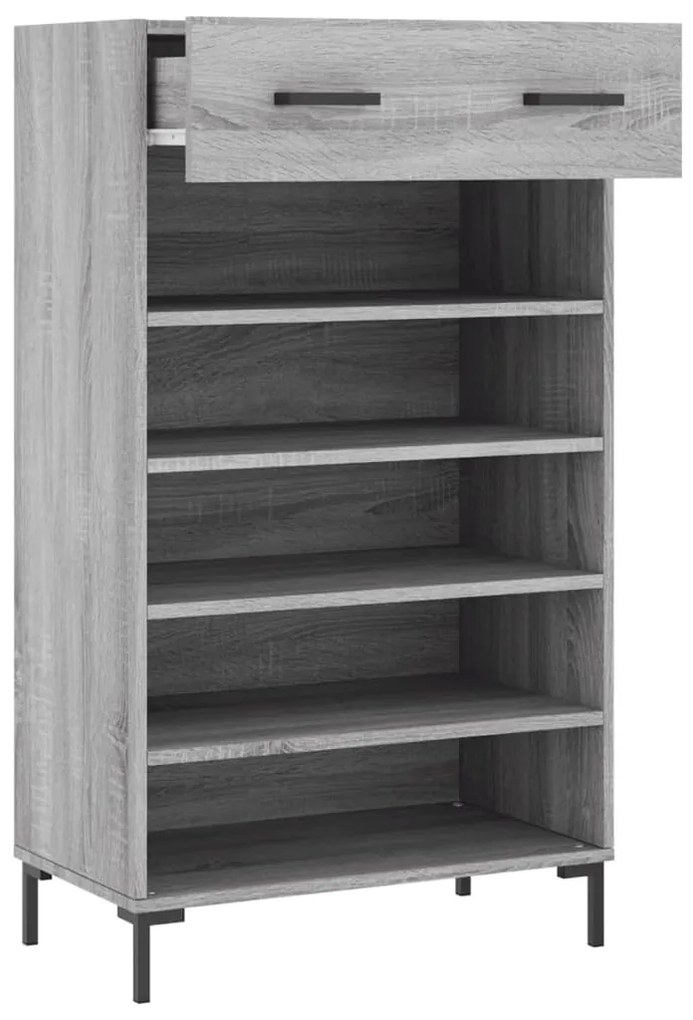 Sapateira 60x35x105 cm derivados de madeira cinzento sonoma