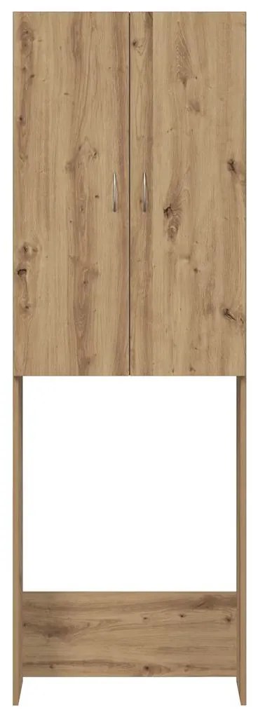 Armário sanita/máquina de lavar 64x25,5x190 cm carvalho artisiano