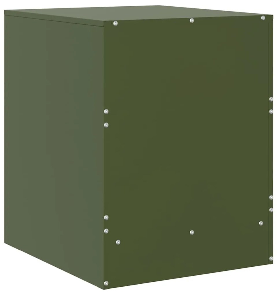 Mesas de cabeceira 2 pcs 34,5x39x44 cm aço verde