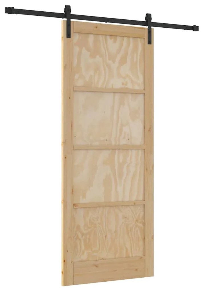 Porta Deslizante vidaXL com Conjunto de Ferragens 86x211 cm Madeira Ma