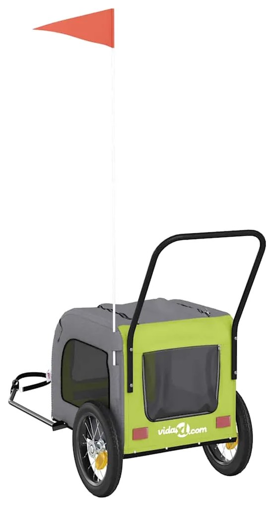 Trajeto para Bicicleta de Animais , Verde e Cinza, feito de Tecido Oxf