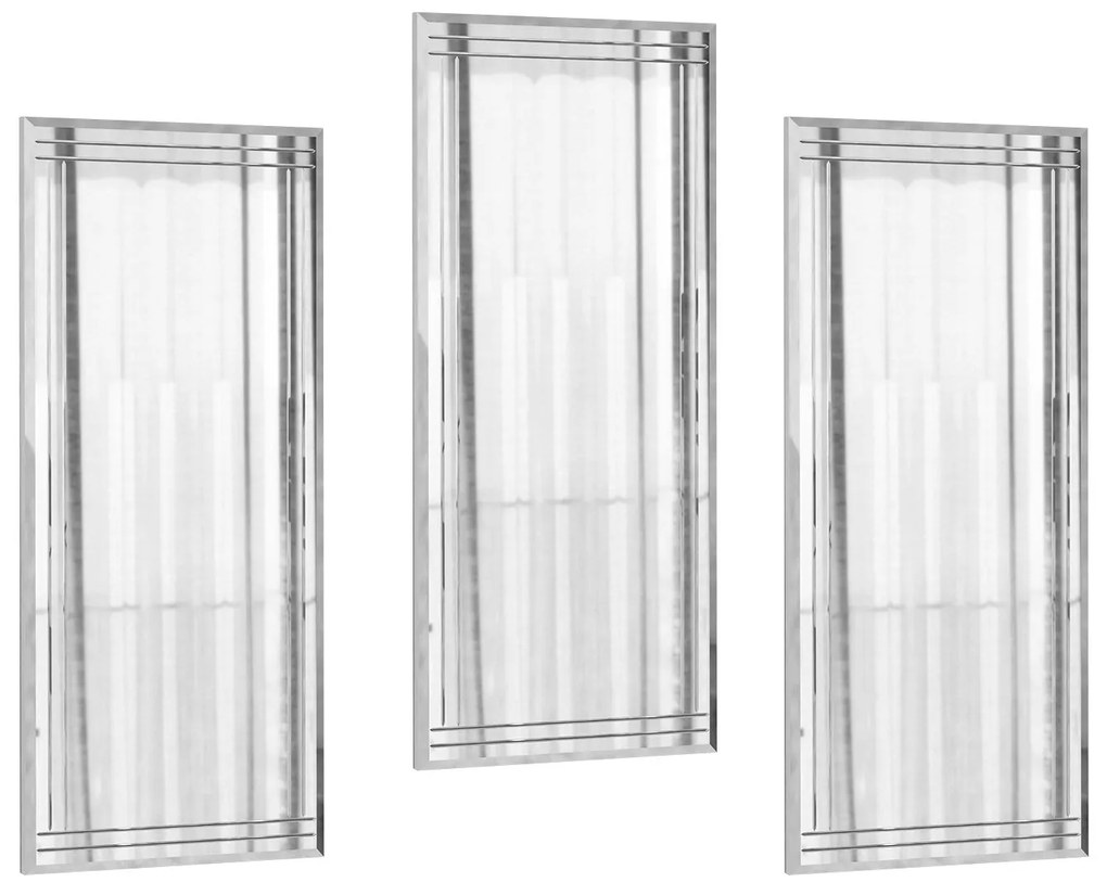 Conjunto de Espelhos Decorativos Mini Buhem – Transparente – 30x70x2,2