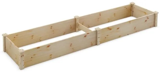 Horta quadrada em madeira de abeto 222x114x110 cm 3 treliças base aberta trepadeiras frutas flores vegetais naturais