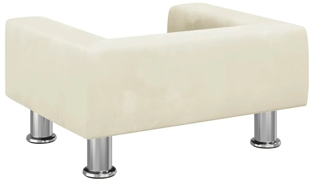 Cama para cães 50x40x26,5 cm veludo cor creme