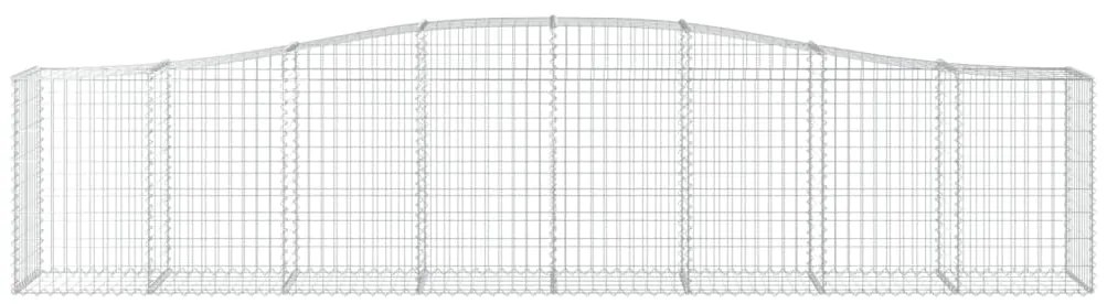 Cestos gabião arqueados 3 pcs 400x50x80/100cm ferro galvanizado