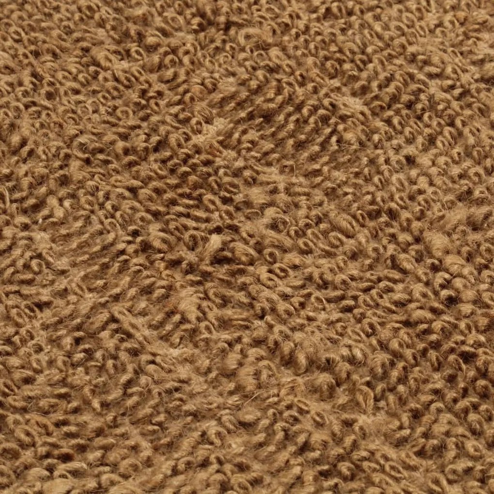 Tapete em pelo enrolado artesanal 160x230 cm juta e algodão