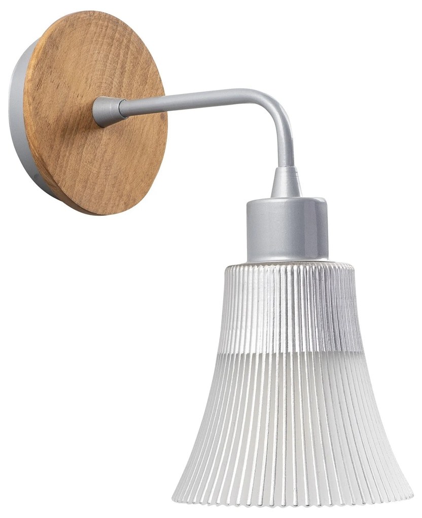 Aplique de Parede Foca – Prateado – 13 cm x 28 cm