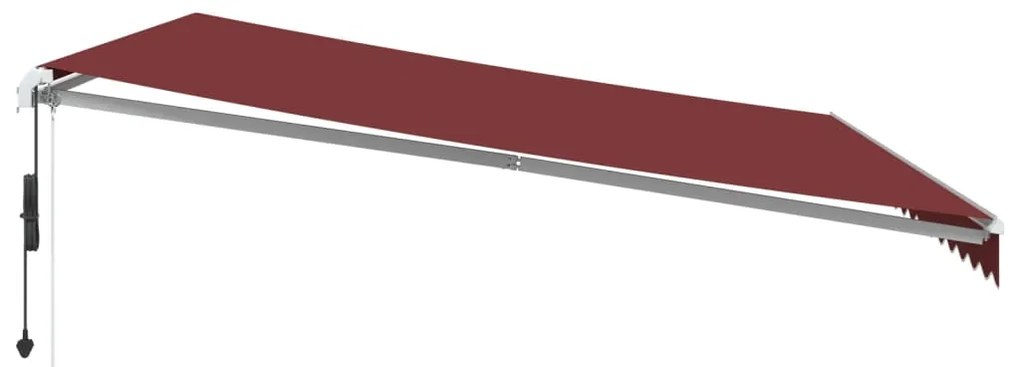 Toldo retrátil automático com luz LED 450x350 cm bordô