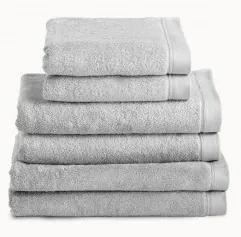 Toalhas banho 100% algodão penteado 580 gr. cor cinzento: 1 toalha rosto 50x100 cm