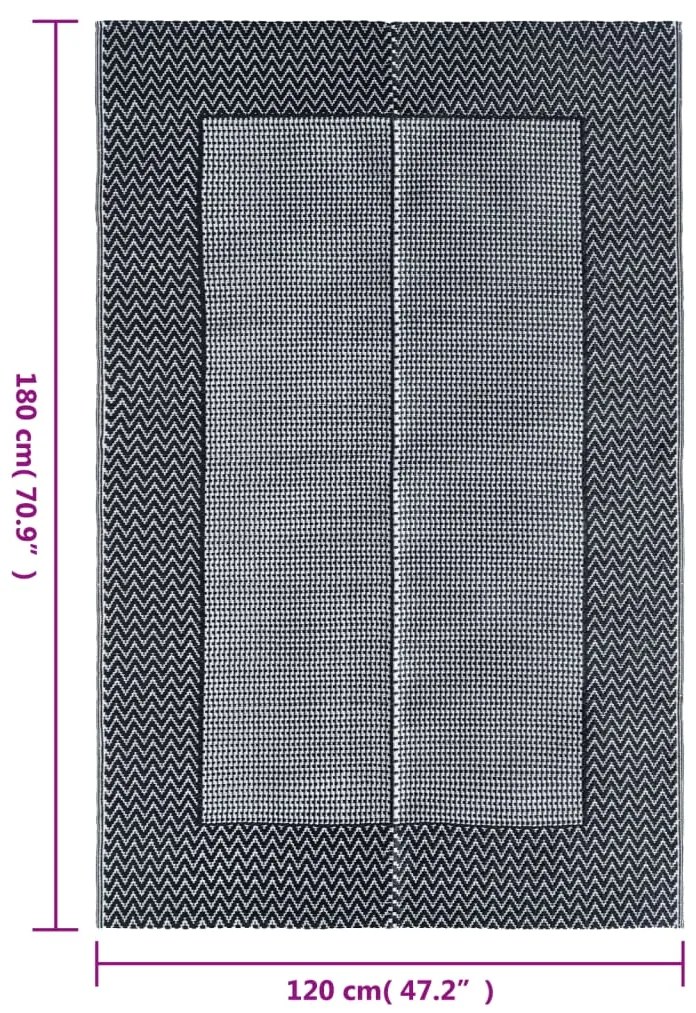 Tapete de exterior 120x180 cm ARAKIL PP cinzento