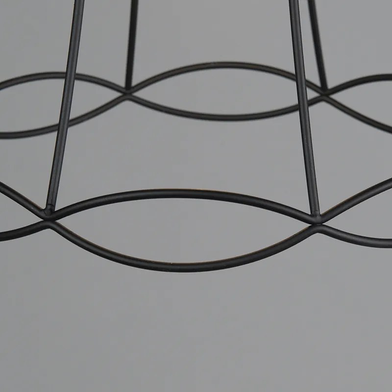 Candeeiro de suspensão retro preto 30 cm - Granny Frame Retro