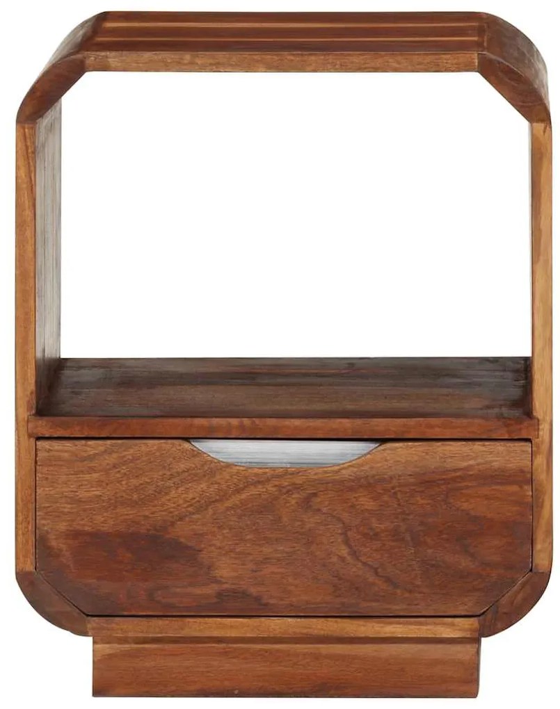 Mesa cabeceira c/ gaveta madeira acácia maciça 40x30x50 cm