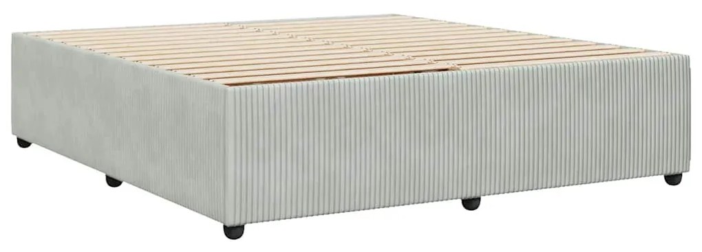 Estrutura de cama sem colchão 200x200 cm veludo cinzento-claro