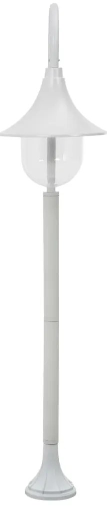 Candeeiro de pé para jardim E27 120 cm alumínio branco