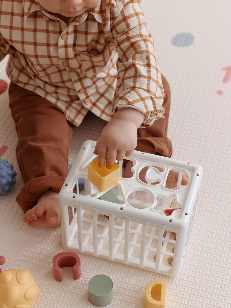 Caixa de formas com elásticos branco