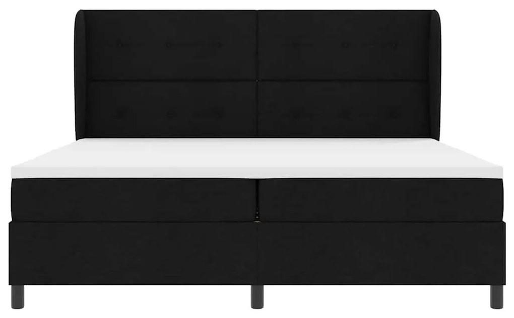 Cama Box com Colchão Preto 200 x 200 cm - Tecido