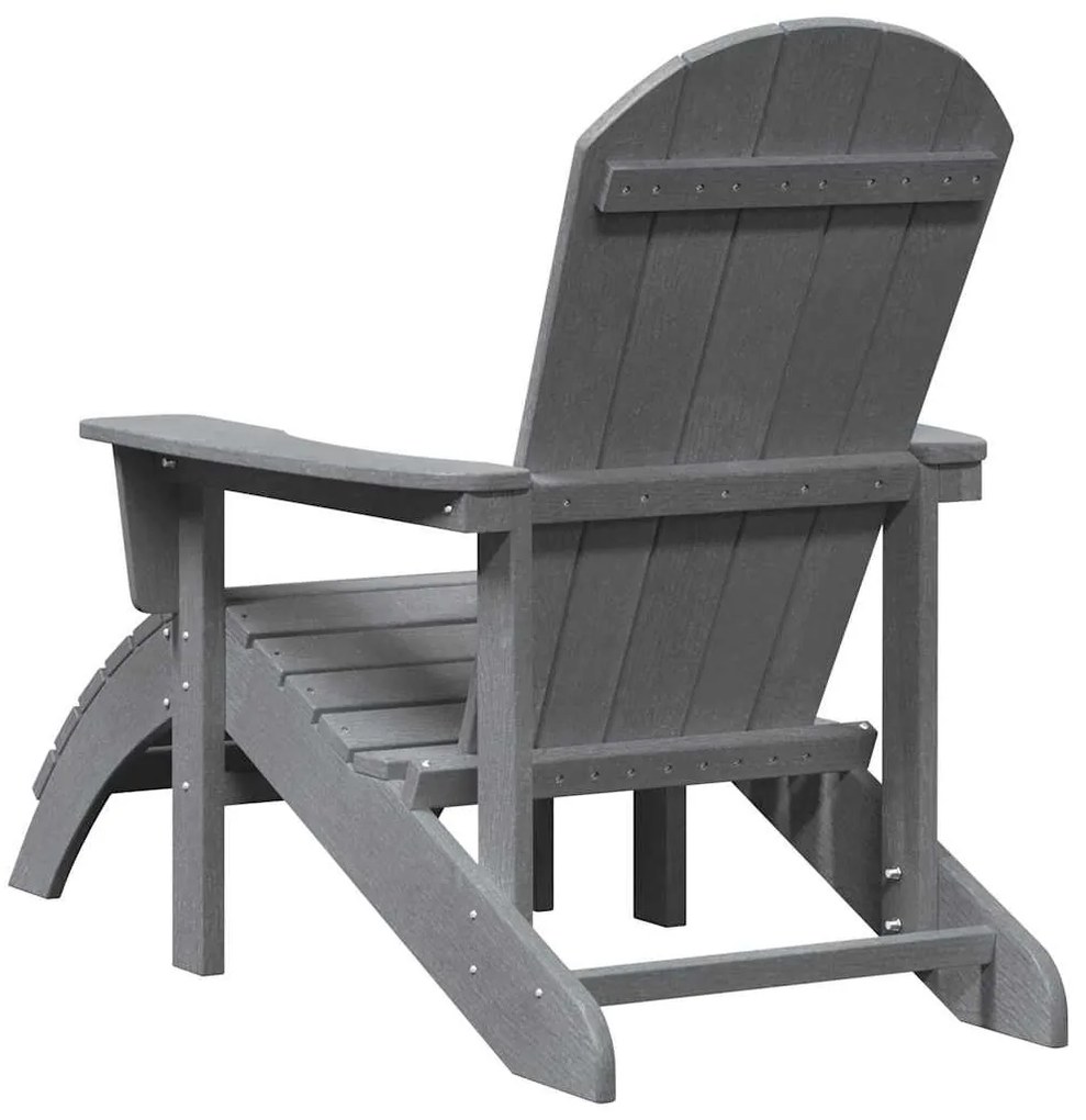 Cadeiras Adirondack vidaXL com Apoios para os Pés 2 pcs Cinza Claro HD