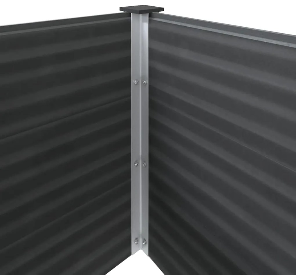 Canteiro elevado de jardim 250x100x91 cm WPC cinzento
