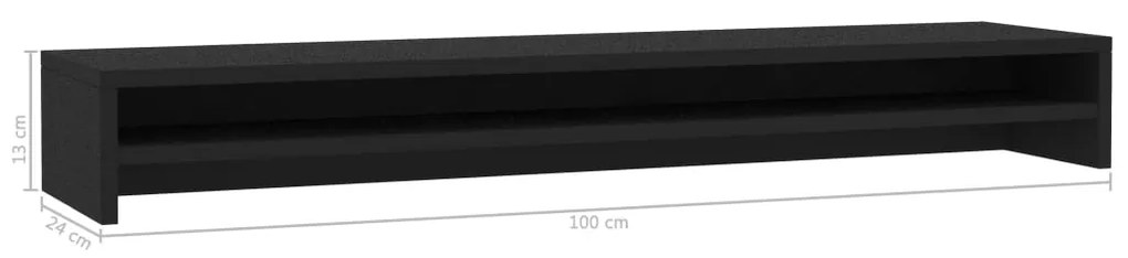 Suporte para monitor 100x24x13 cm derivados de madeira preto