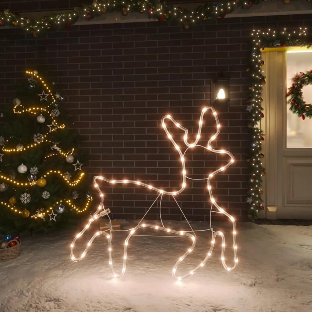 Rena de Natal com 72 LEDs - Branco Quente