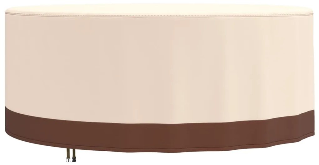 vidaXL Capa para mobiliário de jardim Ø 213x71 cm 600D oxford bege