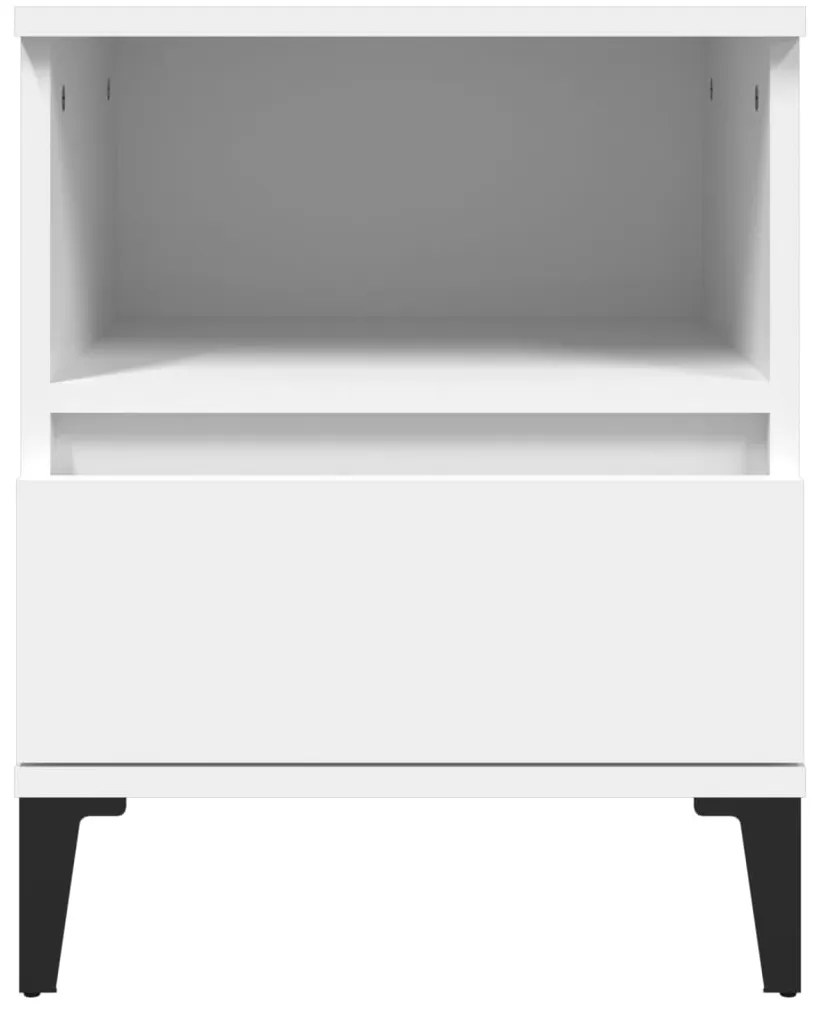 Mesas de cabeceira 2 pcs 40x35x50 cm branco