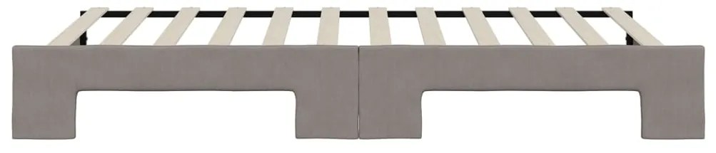 Sofá-cama com gavetão 100x200 cm tecido cinzento-acastanhado