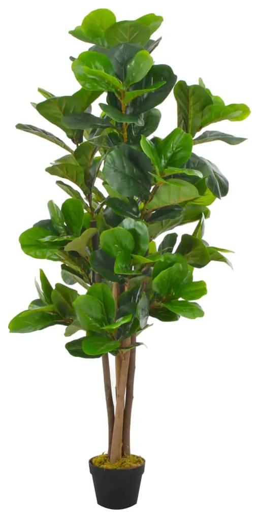 280173 vidaXL Planta figo folhas de violino artificial com vaso 152 cm verde