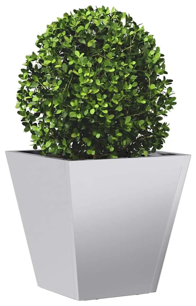 Vaso/floreira de jardim 2 pcs 40x40x40 cm aço galvanizado