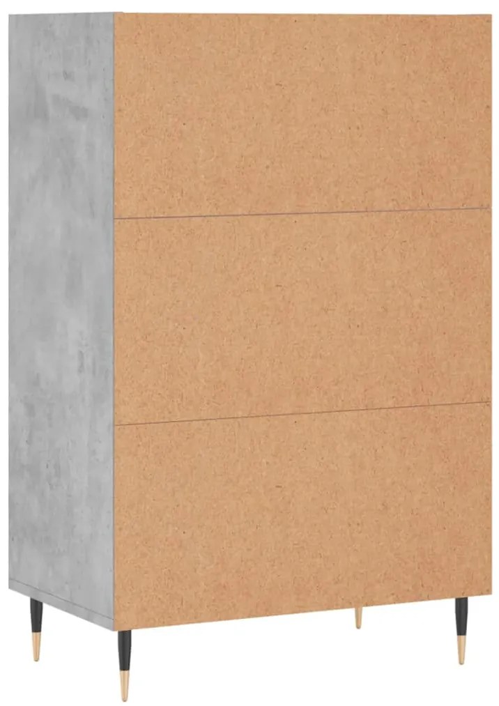Aparador alto 57x35x90 cm derivados de madeira cinza cimento