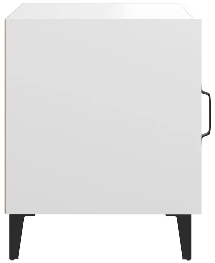 Mesa de cabeceira derivados de madeira branco