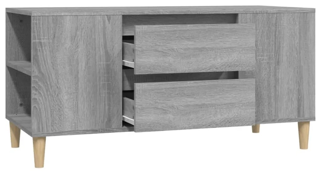 Móvel para TV 102x44,5x50 cm derivados madeira cinzento sonoma