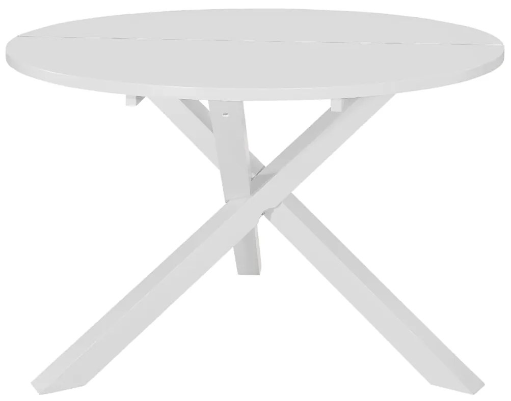 247632 vidaXL Mesa de jantar 120x75 cm MDF branco