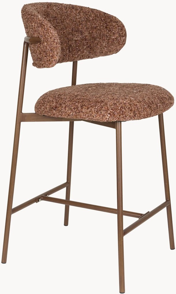 Cadeiras de balcão estofadas Claes, conjunto de 2