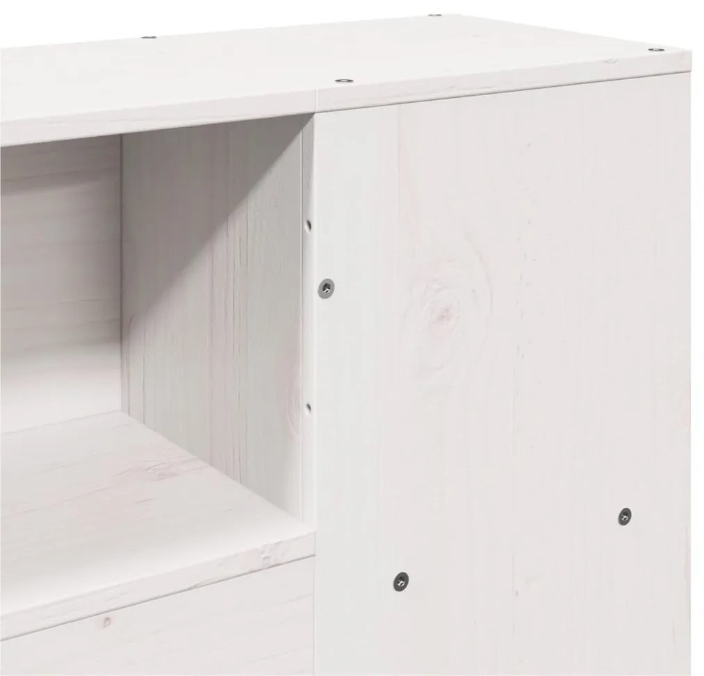 Cama sem colchão 150x200 cm madeira de pinho maciça branco