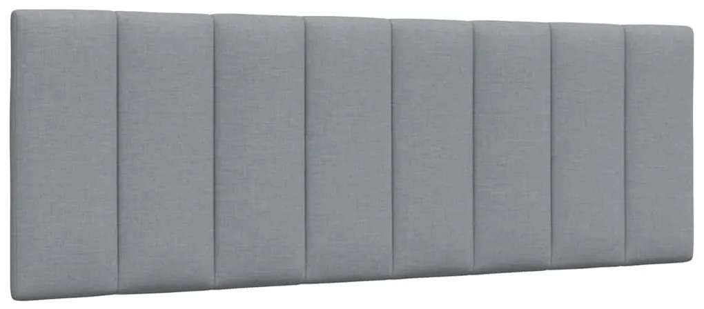 vidaXL Almofadão de cabeceira 140 cm tecido cinzento-claro