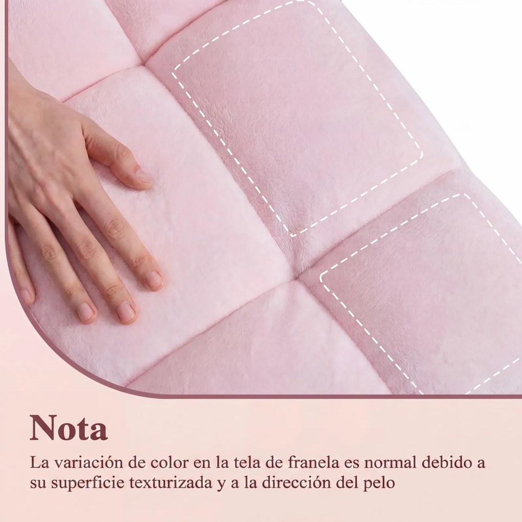 Sofá de chão dobrável 60 x 49,5 x 51 cm com encosto de 14 posições e enchimento de espuma macia para meditação, leitura e yoga Rosa Claro