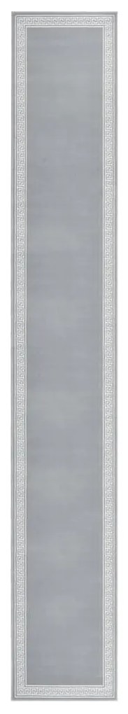 vidaXL Passadeira 60x450 cm polipropileno cinzento com padrão